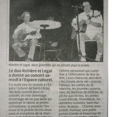 article Ouest France - 2005